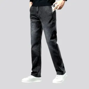 High waist casual men's jeans