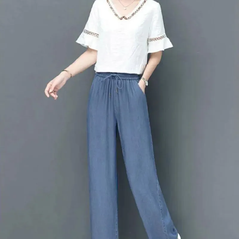 High waist loose pants