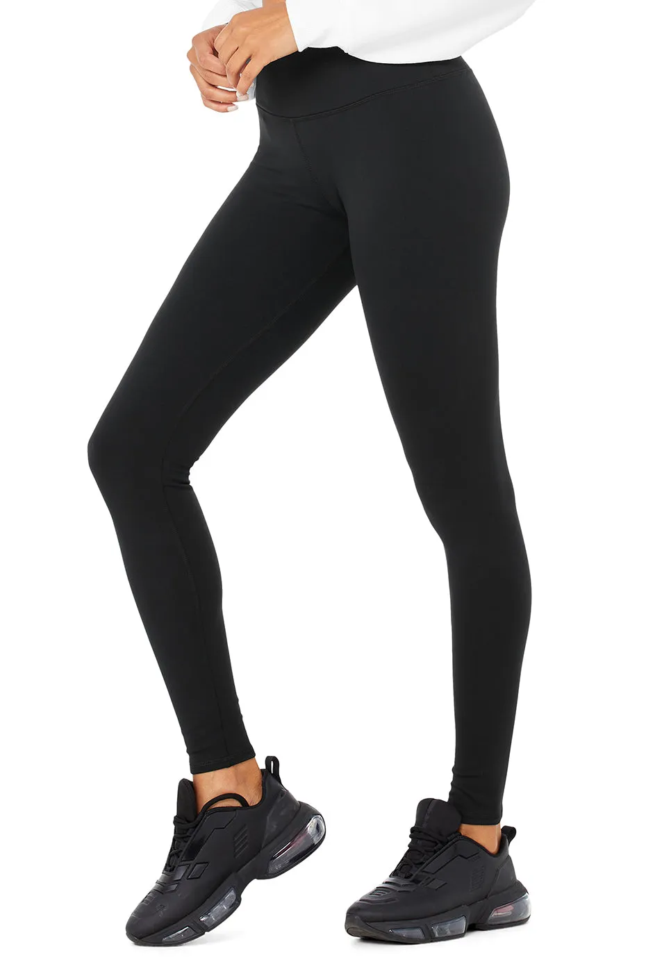 High-Waist Winter Warmth Plush Legging - Black