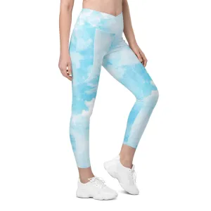 High Waist Yoga Leggings In Sky