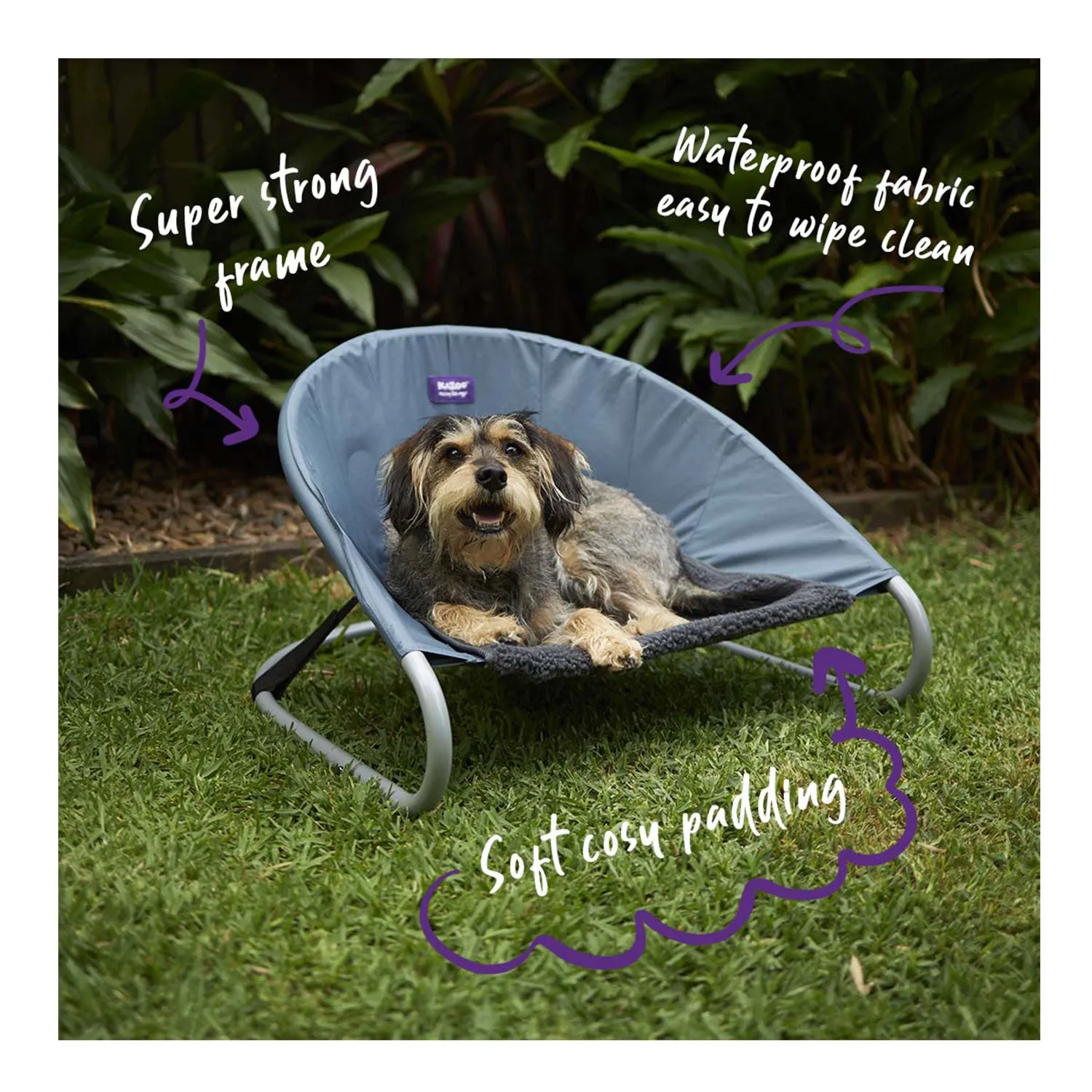 Kazoo Sleepin' Round Outdoor Dog Bed Cobalt