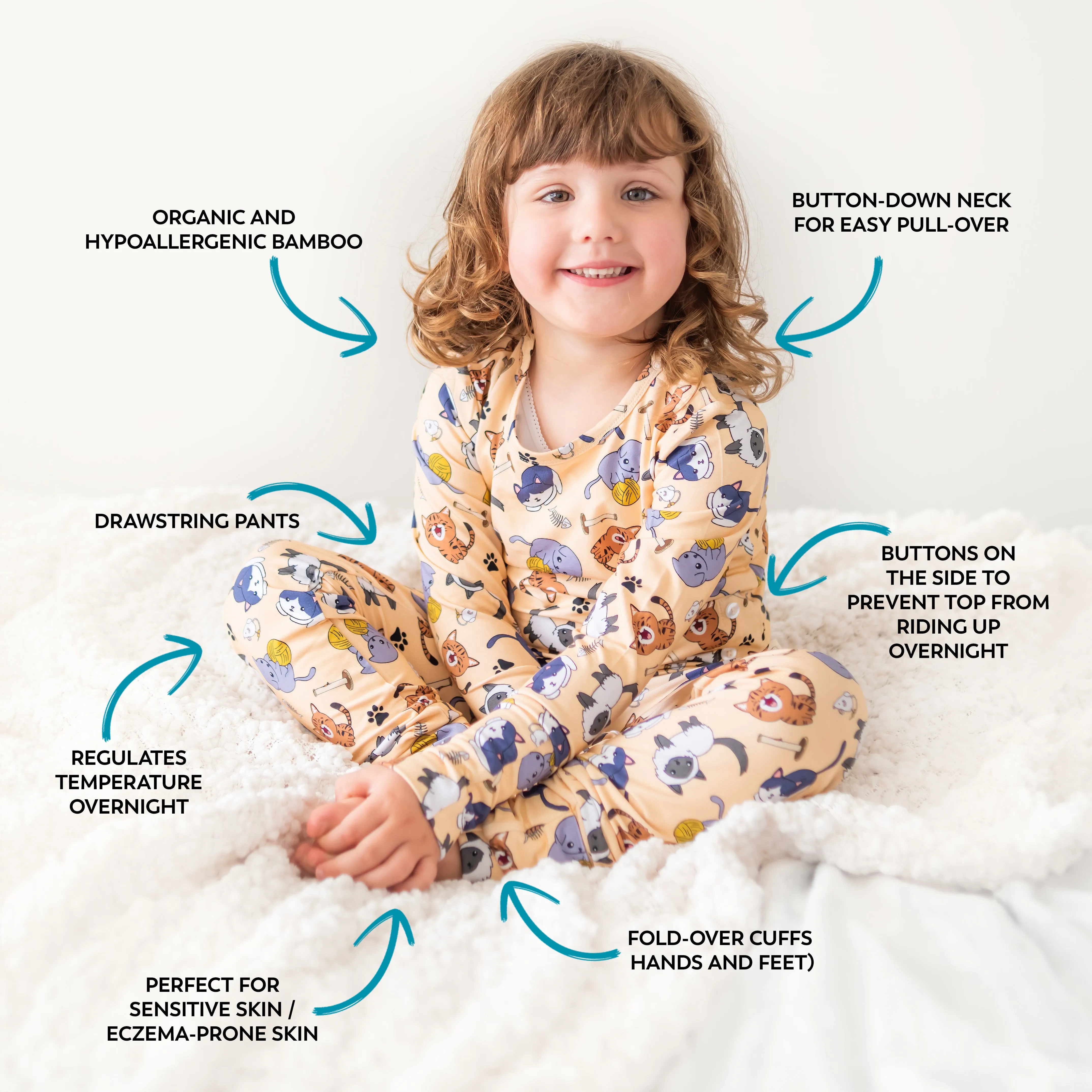 Kids Bamboo Pyjamas - Blast Off