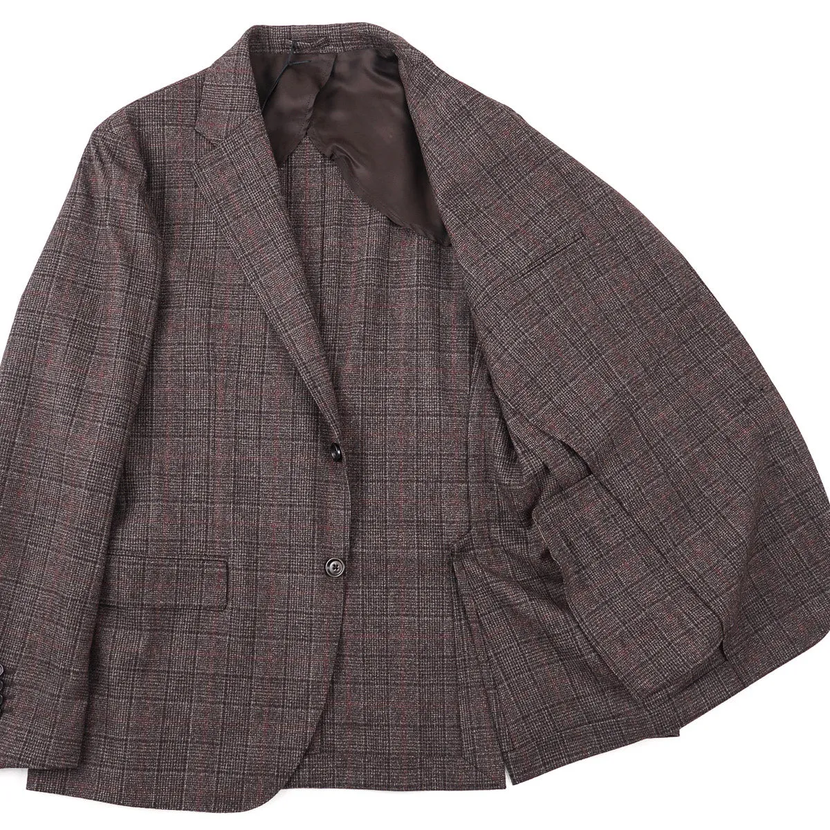 Lardini Soft-Woven Check Wool Suit