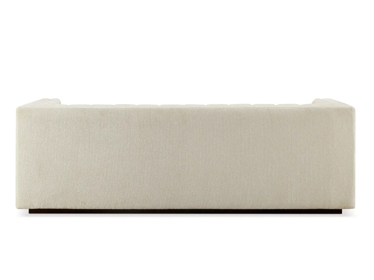 Lavish Upholstered Fabric Channel Sofa