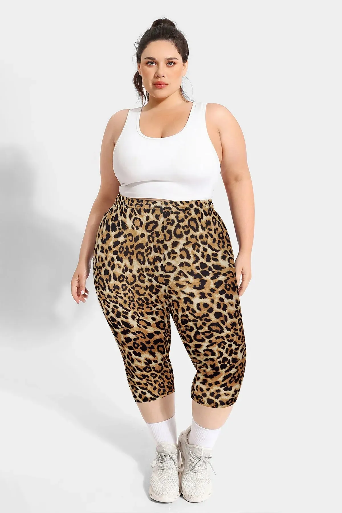 Leopard High Waist Capris Pant