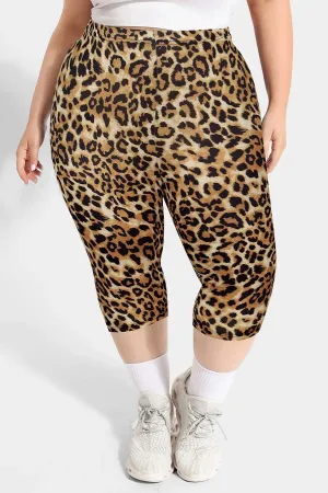 Leopard High Waist Capris Pant