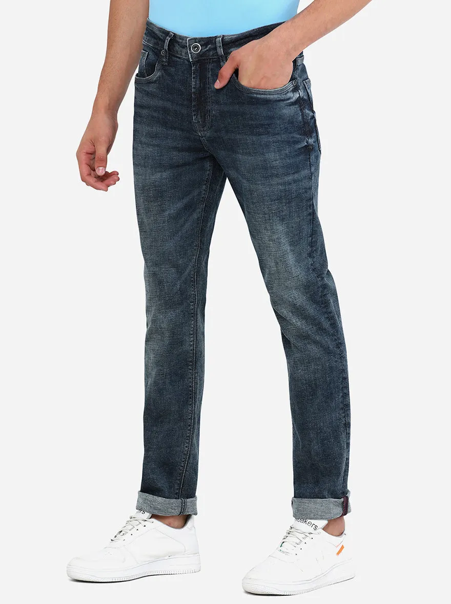 Light Ink Blue Washed Slim Fit Jeans | JadeBlue