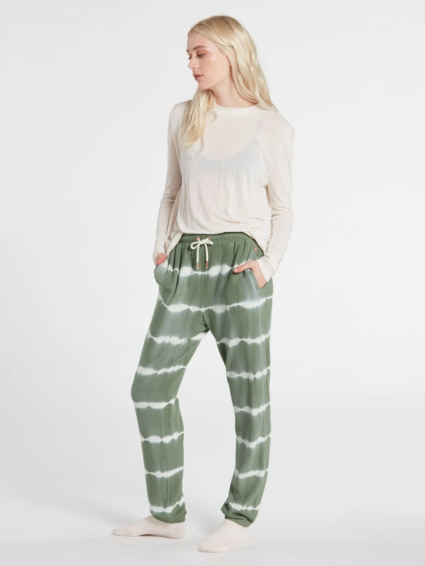 Lived In Lounge Fleece Pant - Light Army