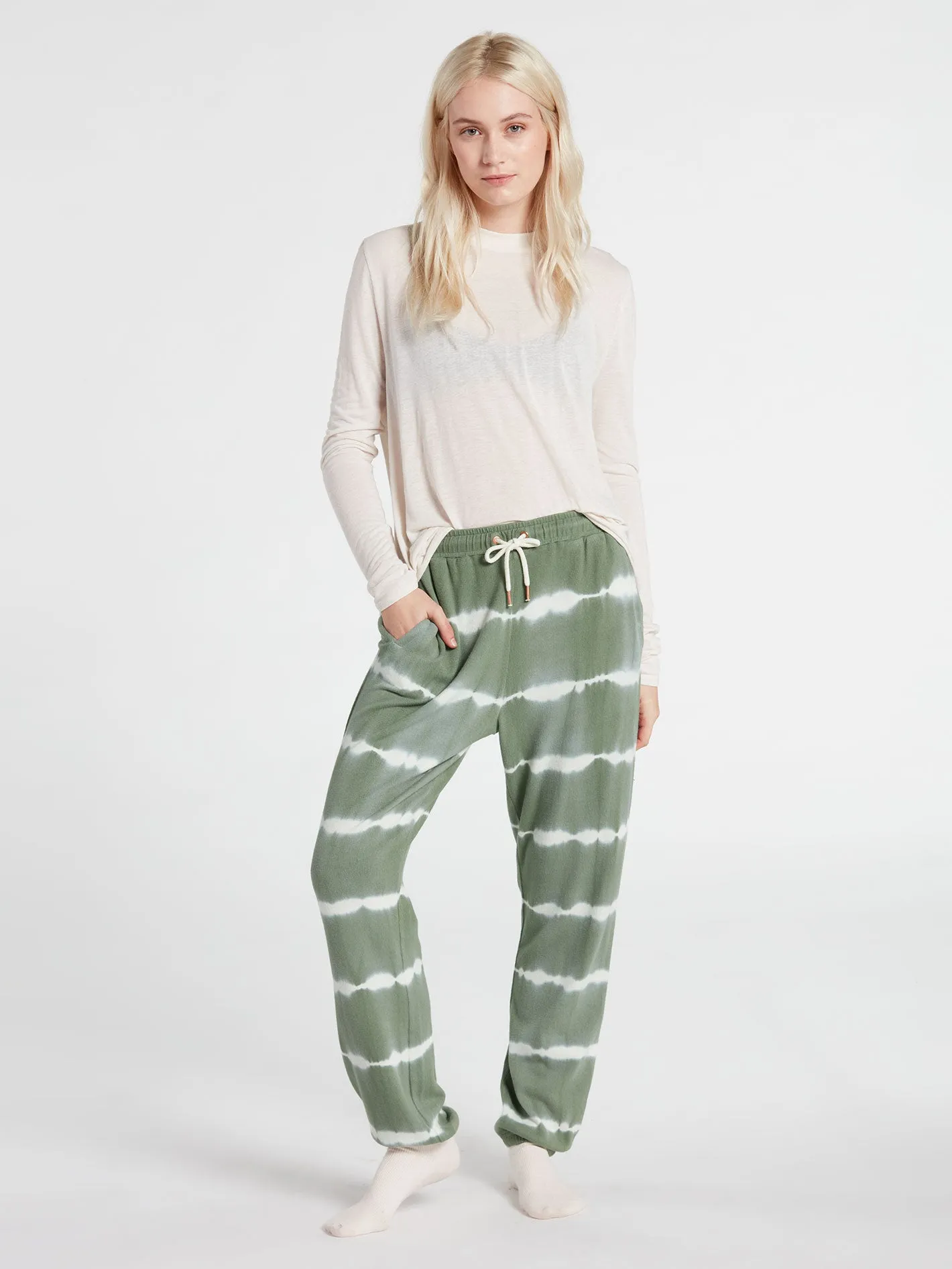 Lived In Lounge Fleece Pant - Light Army