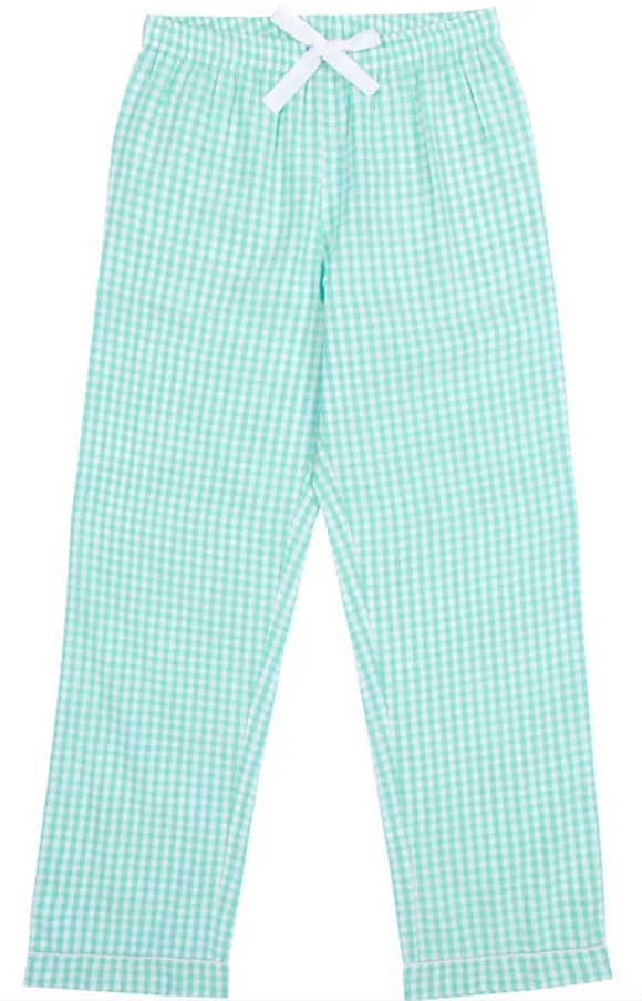 Men's Hepburn Gingham Mint Pj Pants