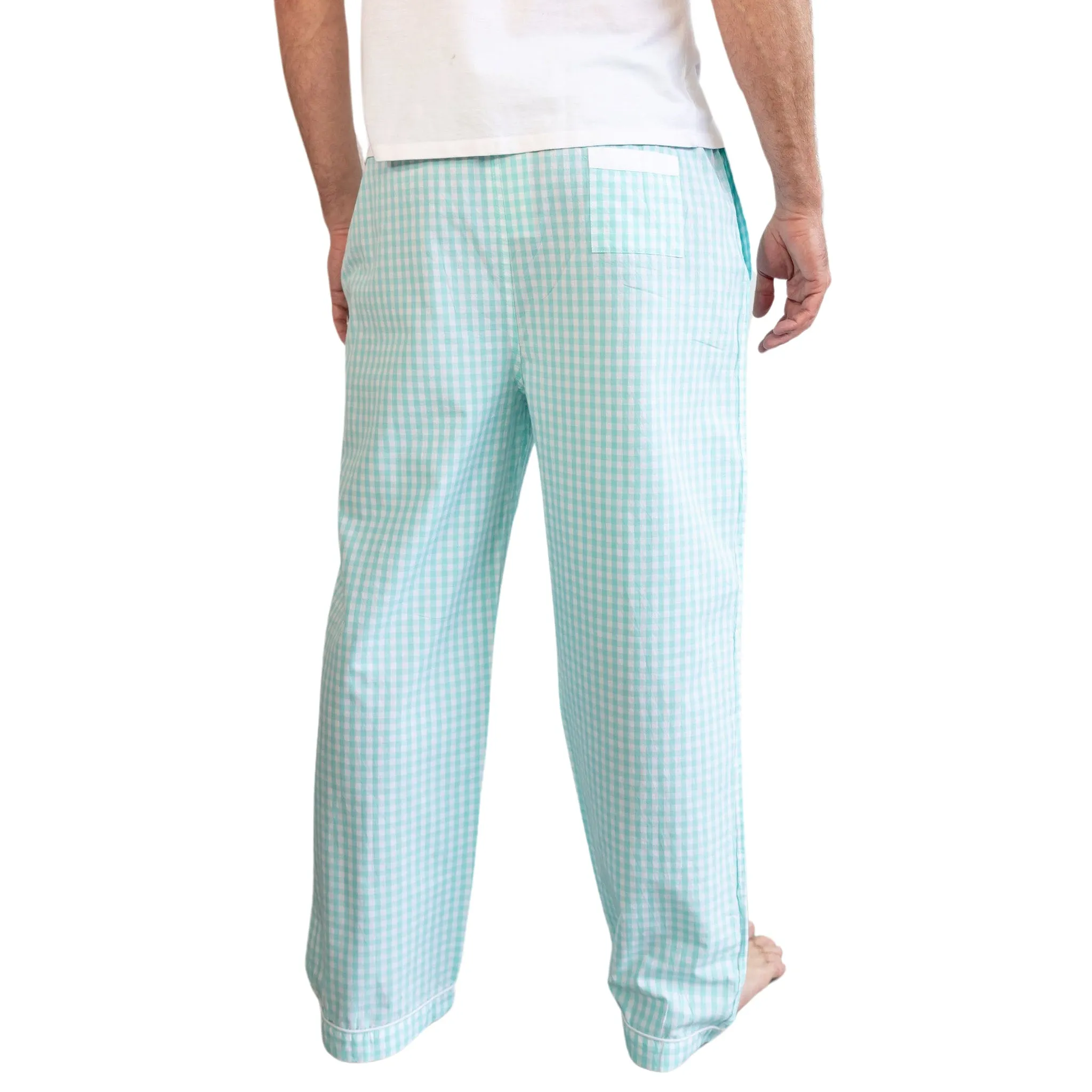 Men's Hepburn Gingham Mint Pj Pants