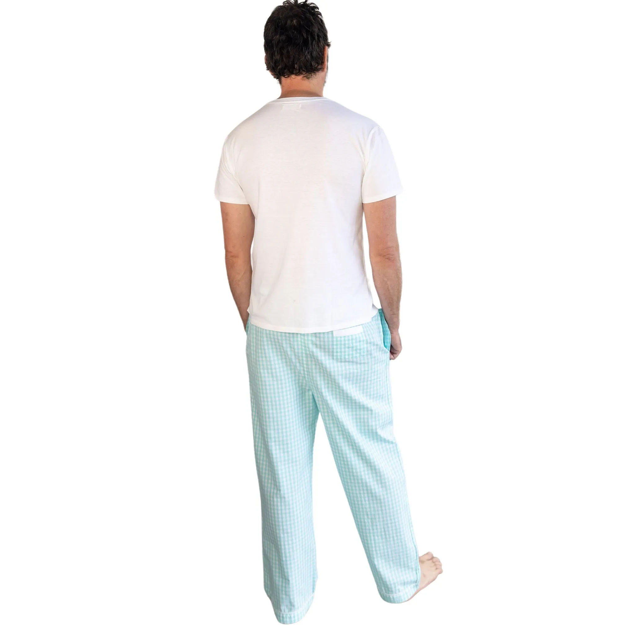 Men's Hepburn Gingham Mint Pj Pants