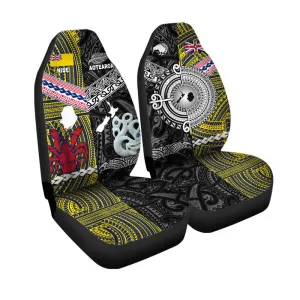 New Zealand And Niue Car Seat Cover Together Black