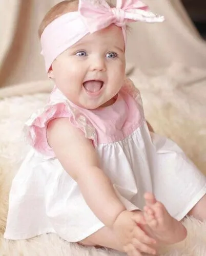 Newborn Baby Girls Clothes 3Pcs Tops Dress Shorts Pants Headband Outfits 0-24M 2019 New Soft Comfortable High Quality Sets