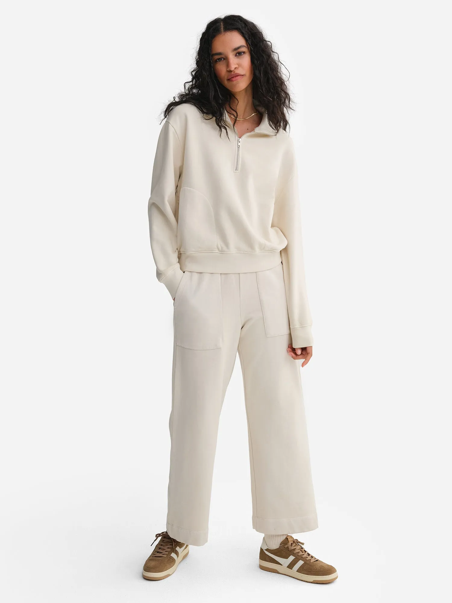 Organic Fleece Wide Leg Pant