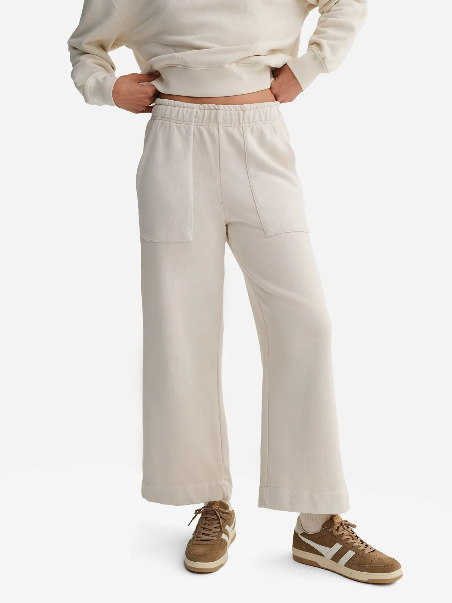 Organic Fleece Wide Leg Pant