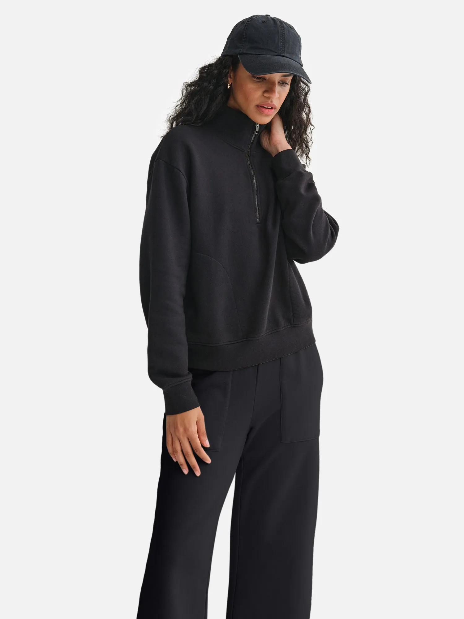 Organic Fleece Wide Leg Pant