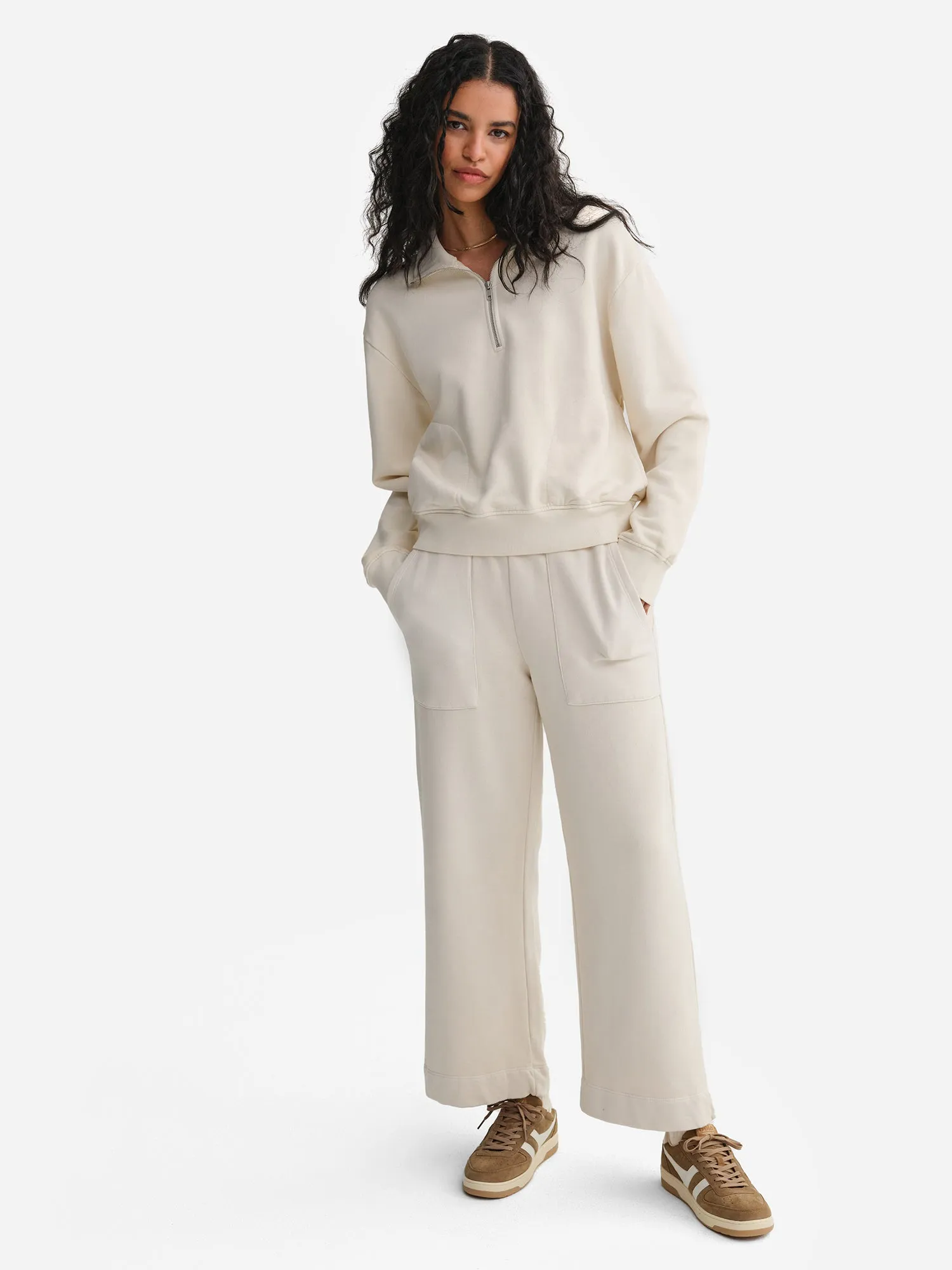 Organic Fleece Wide Leg Pant