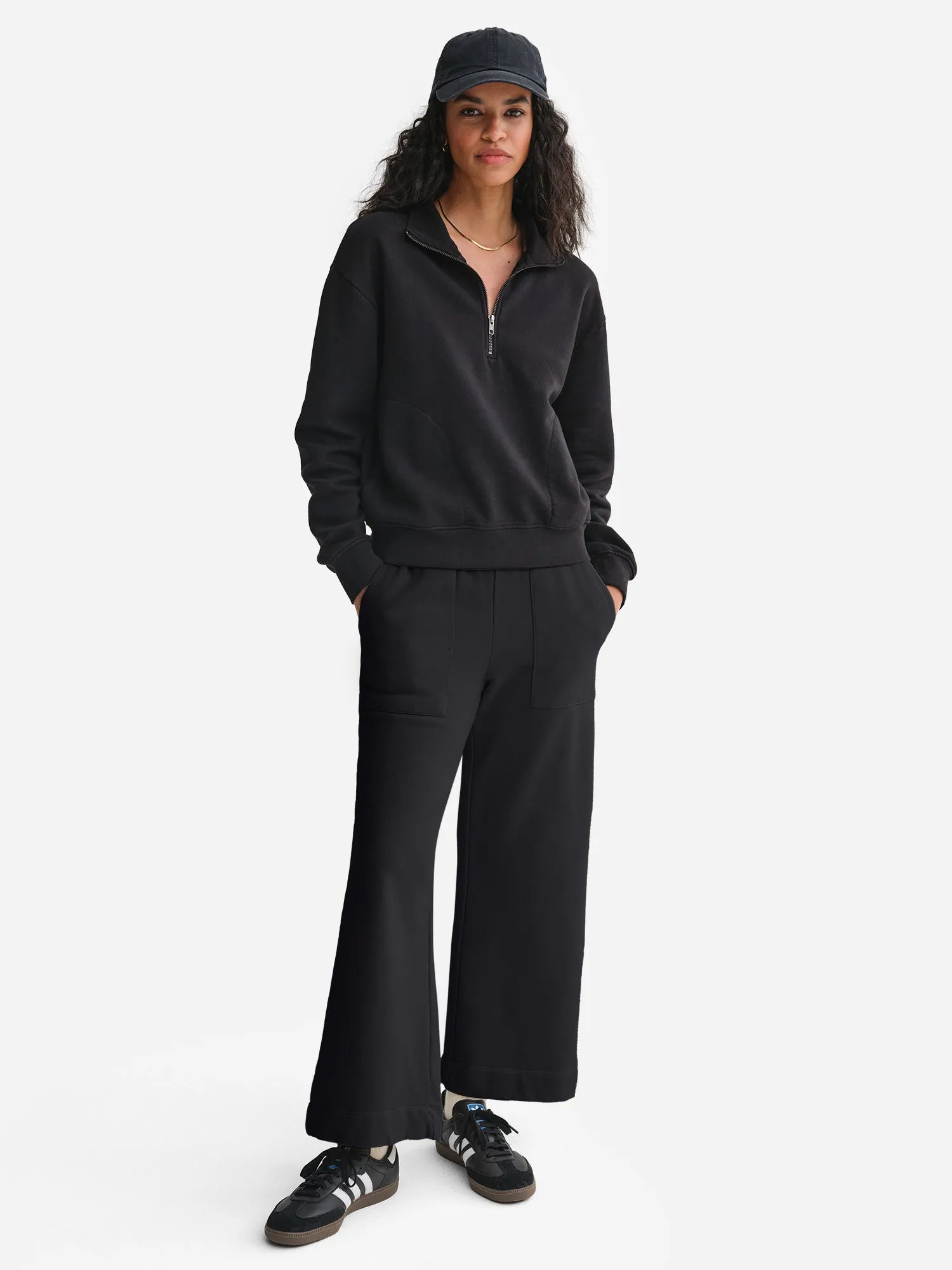 Organic Fleece Wide Leg Pant