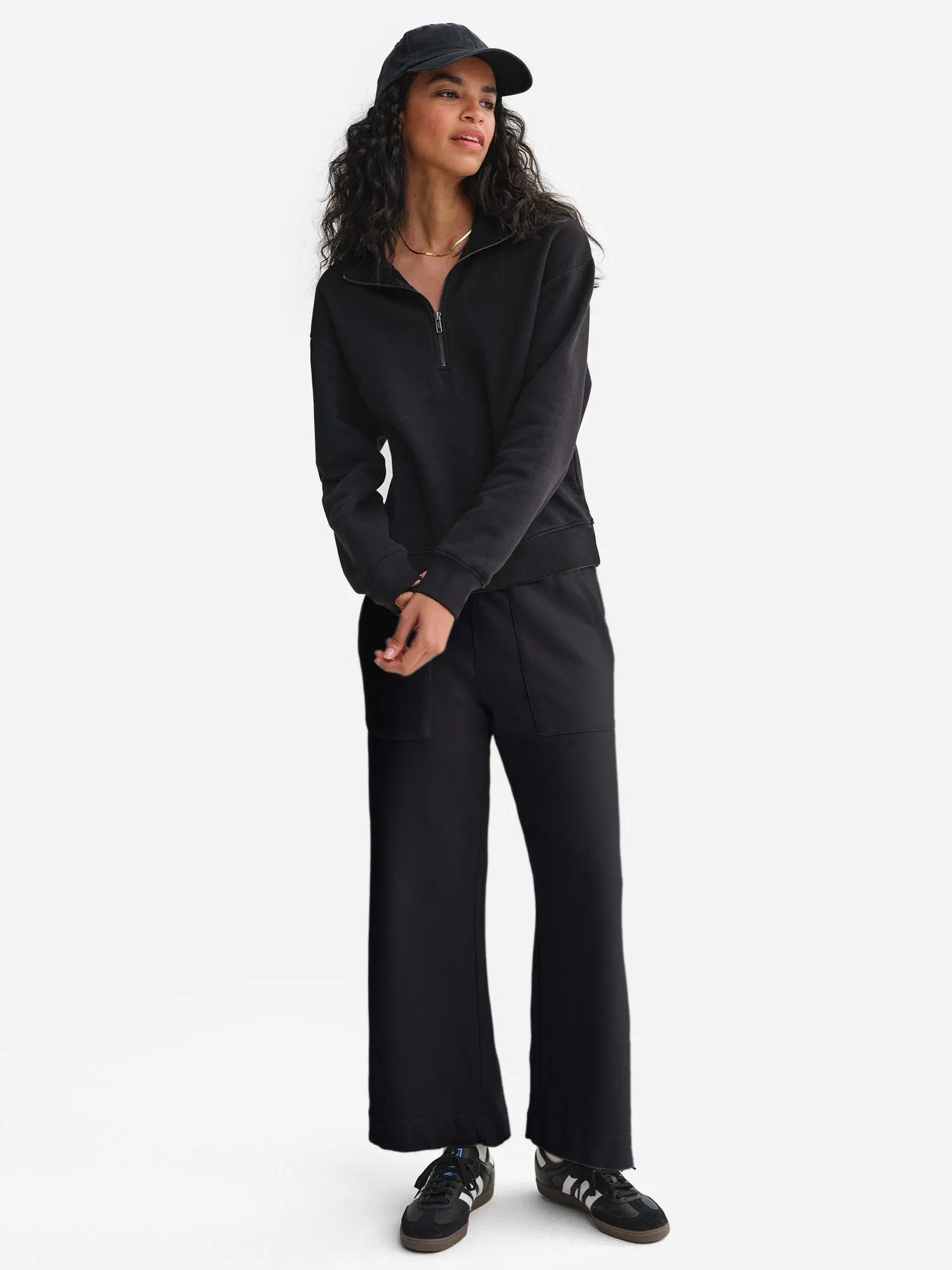 Organic Fleece Wide Leg Pant