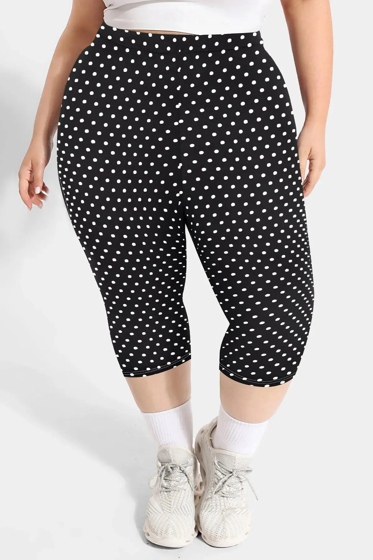 Polka Dot High Waist Capris Pant