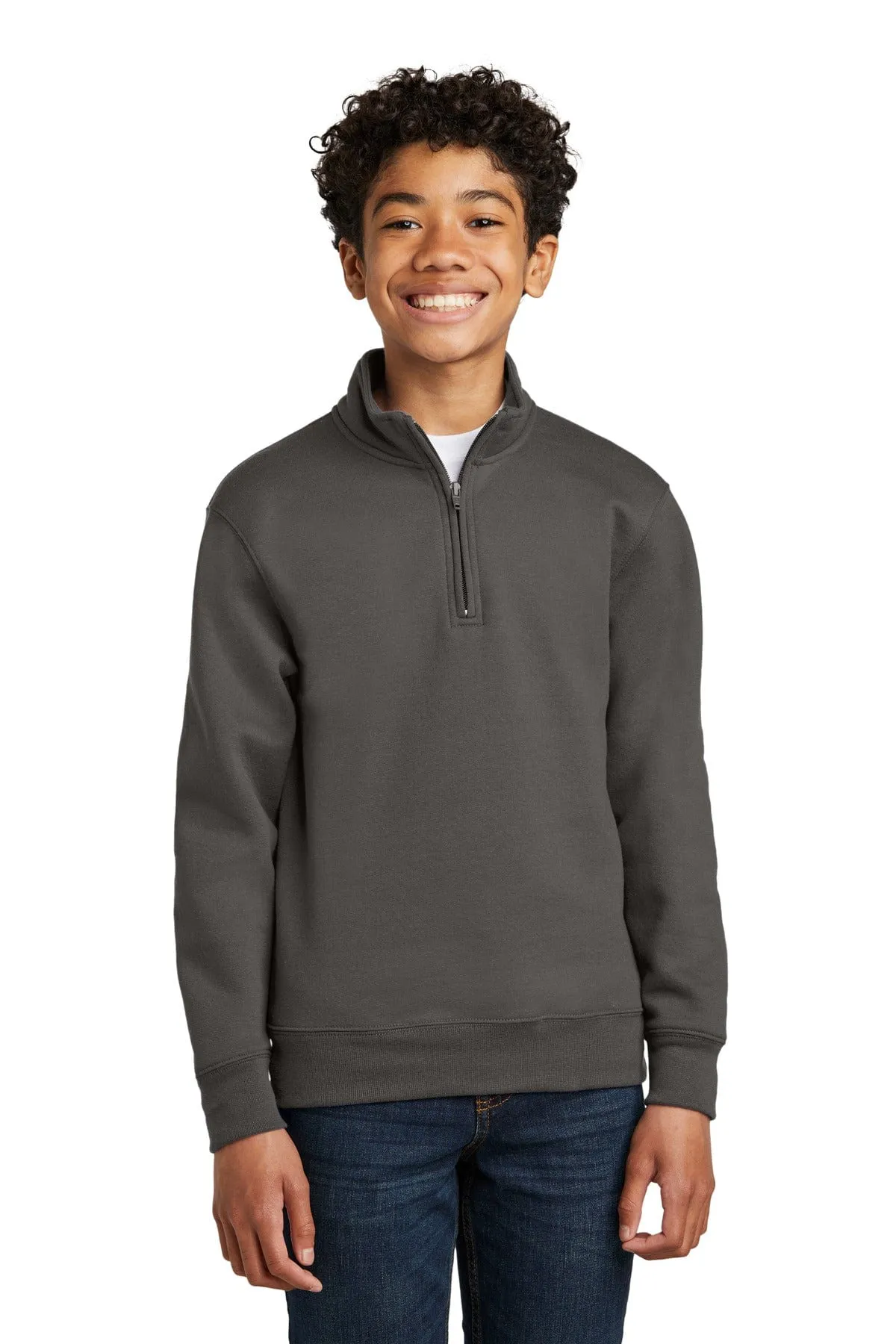 Port & Company PC79YQ: Youth Core Fleece 1/4-Zip Pullover Sweatshirt