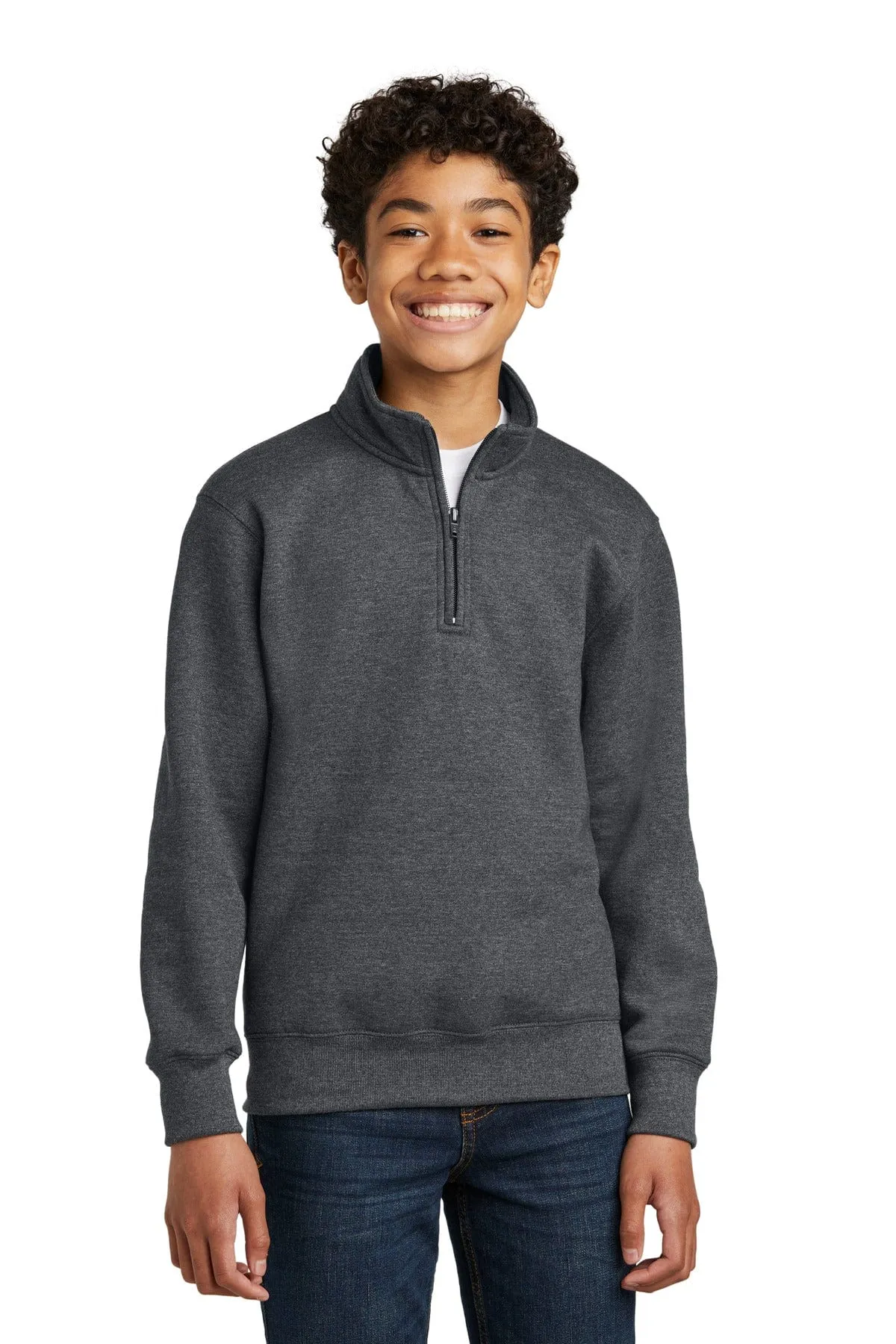 Port & Company PC79YQ: Youth Core Fleece 1/4-Zip Pullover Sweatshirt