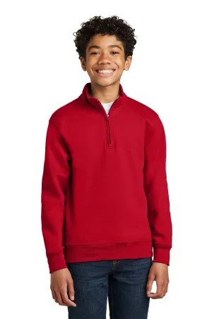 Port & Company PC79YQ: Youth Core Fleece 1/4-Zip Pullover Sweatshirt