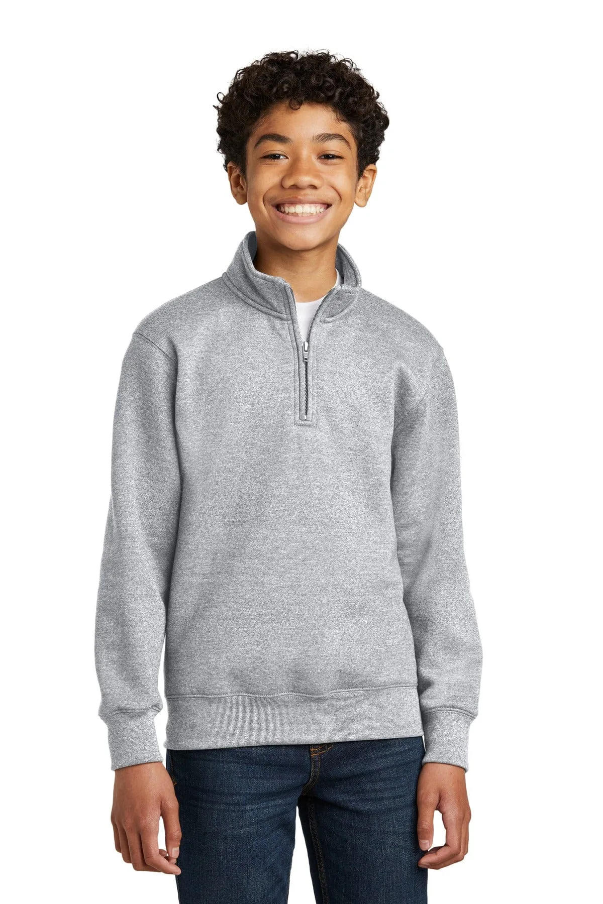 Port & Company PC79YQ: Youth Core Fleece 1/4-Zip Pullover Sweatshirt