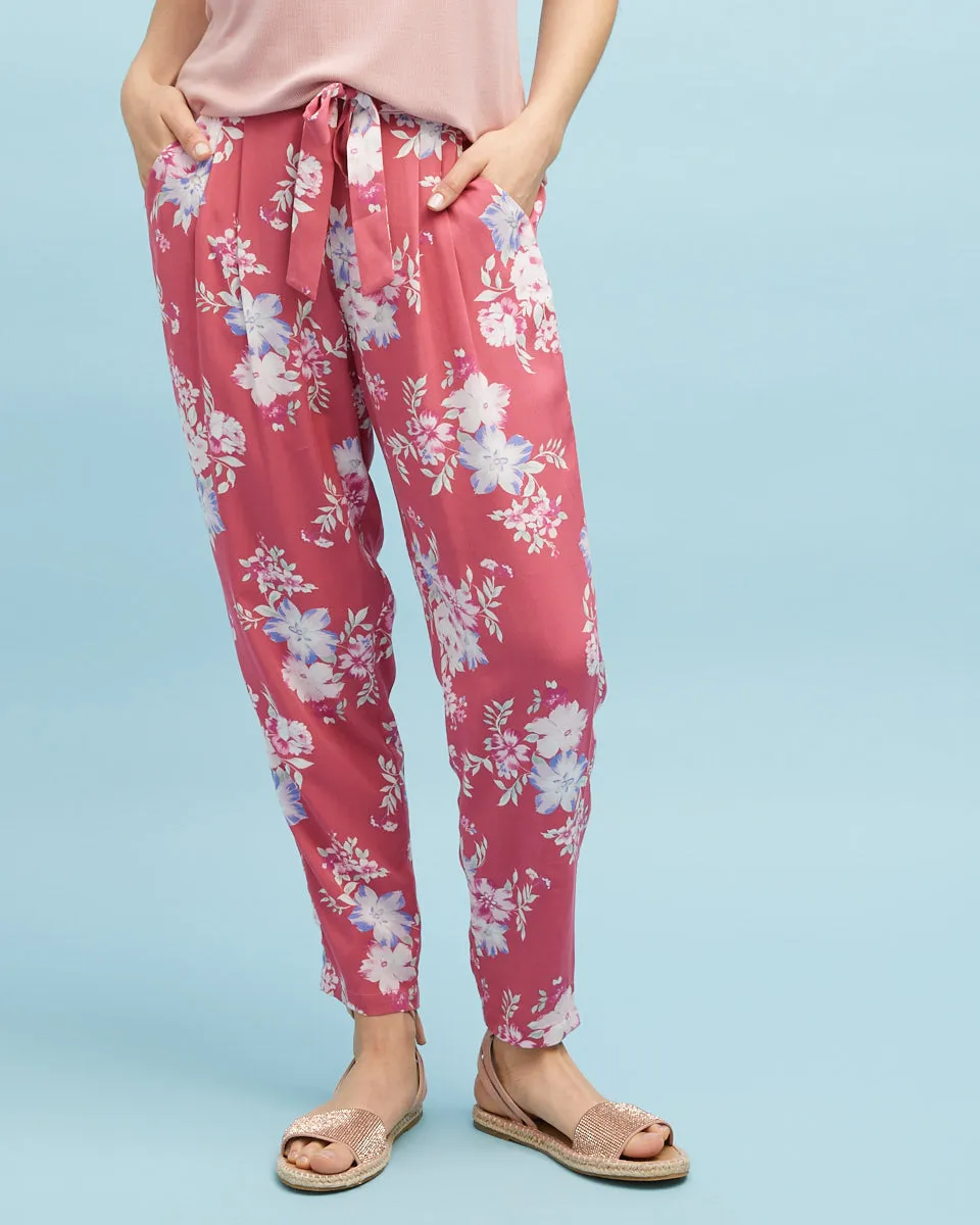 Post Pregnancy Lounge Pants - Deep Rose