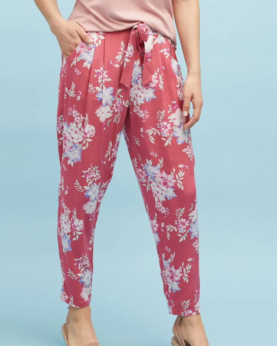 Post Pregnancy Lounge Pants - Deep Rose