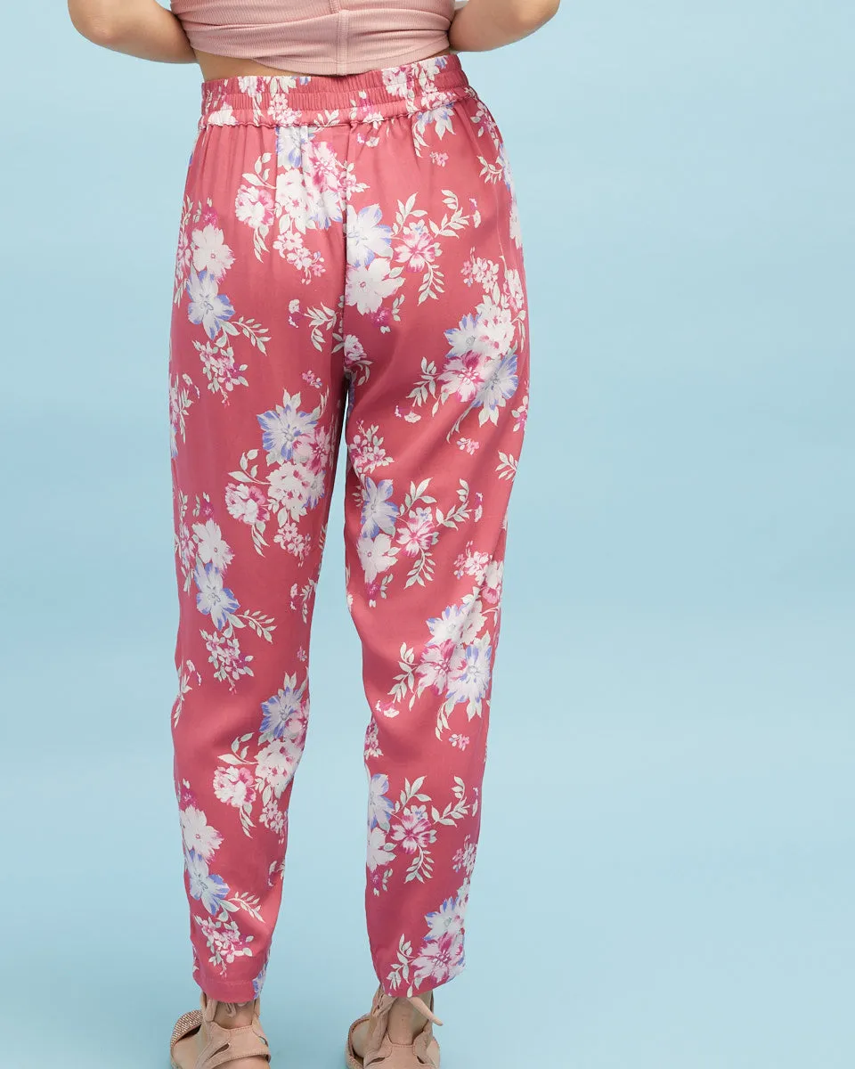 Post Pregnancy Lounge Pants - Deep Rose