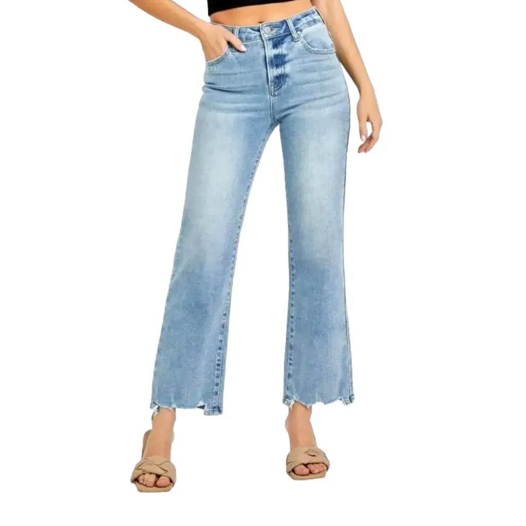 Retro light wash jeans for ladies