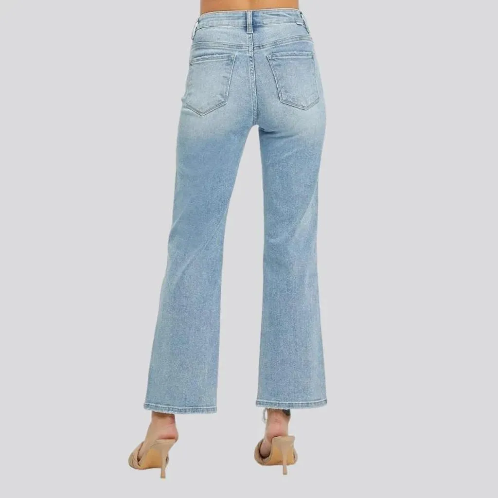 Retro light wash jeans for ladies