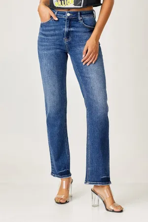 RISEN Mid Rise Slim Straight Jeans