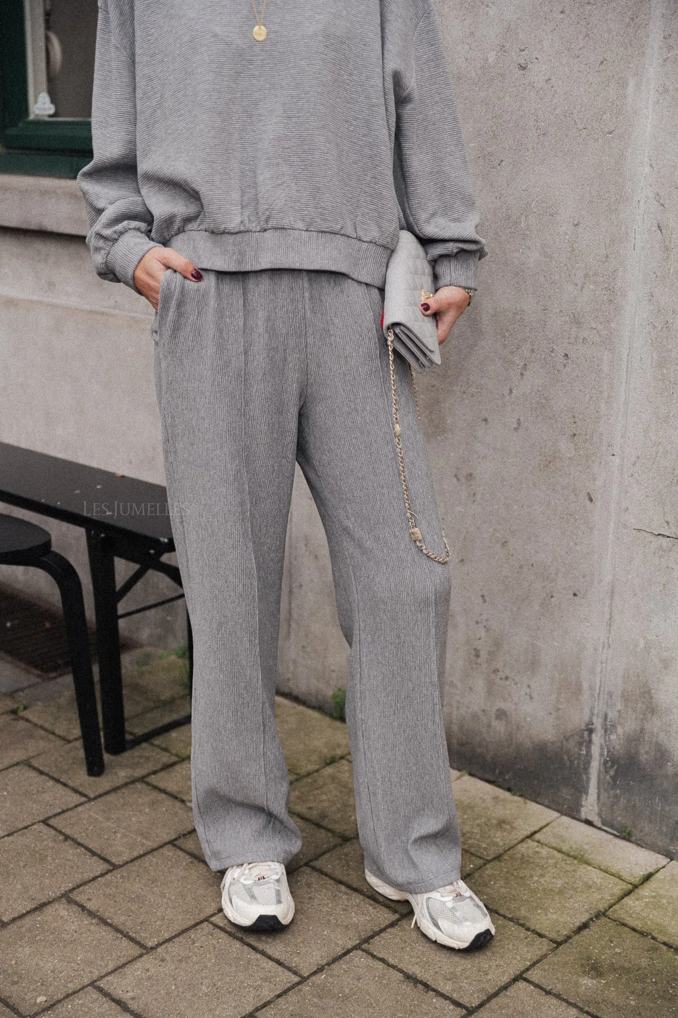 Romy pleated pants grey