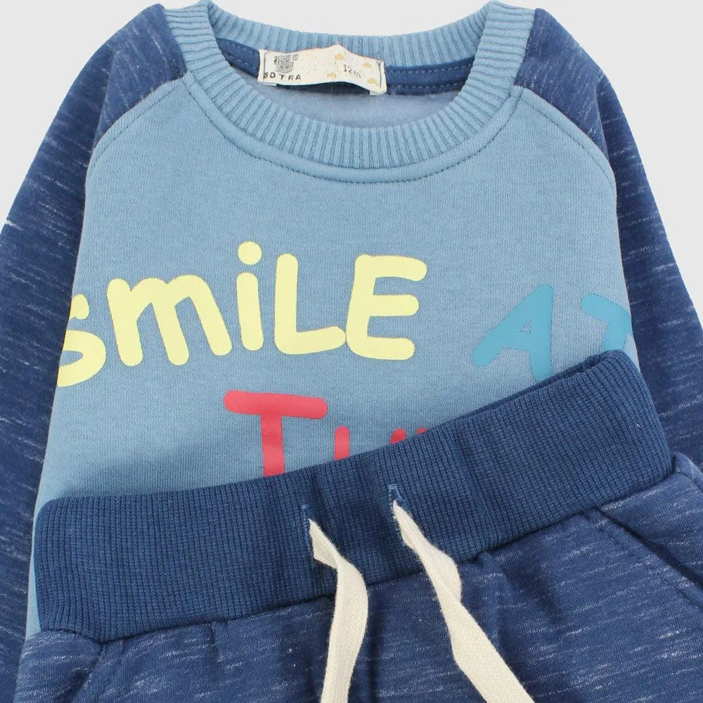 Smile Long-Sleeved Fleeced Pajama