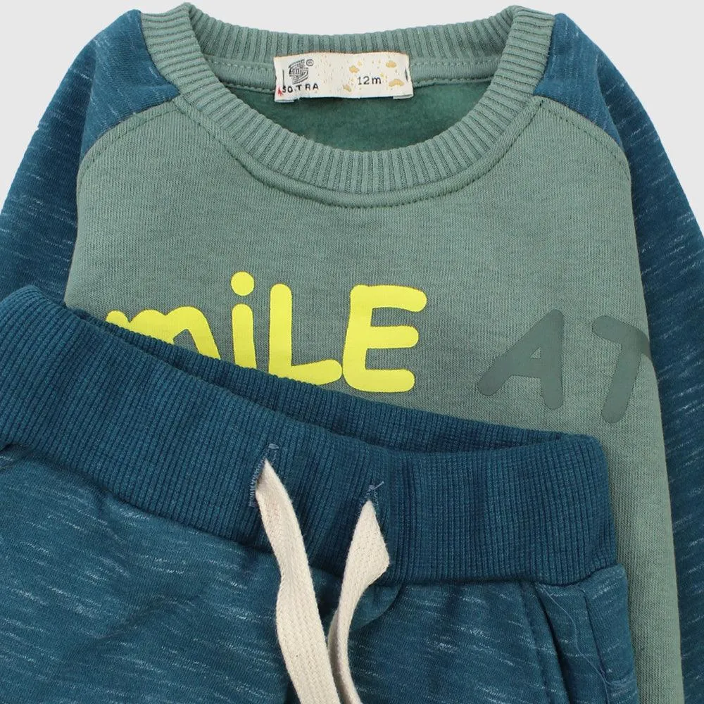 Smile Long-Sleeved Fleeced Pajama