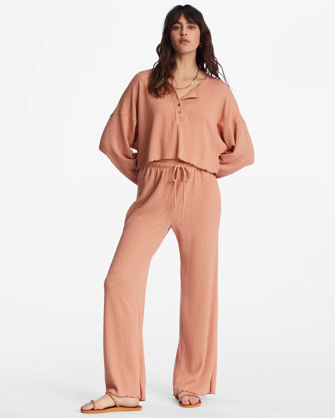 So Easy Cozy Lounge Pants - Washed Brick