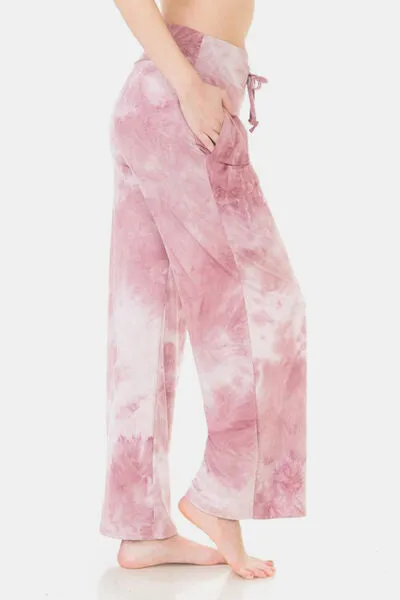 Soft Printed Drawstring Beach Pants