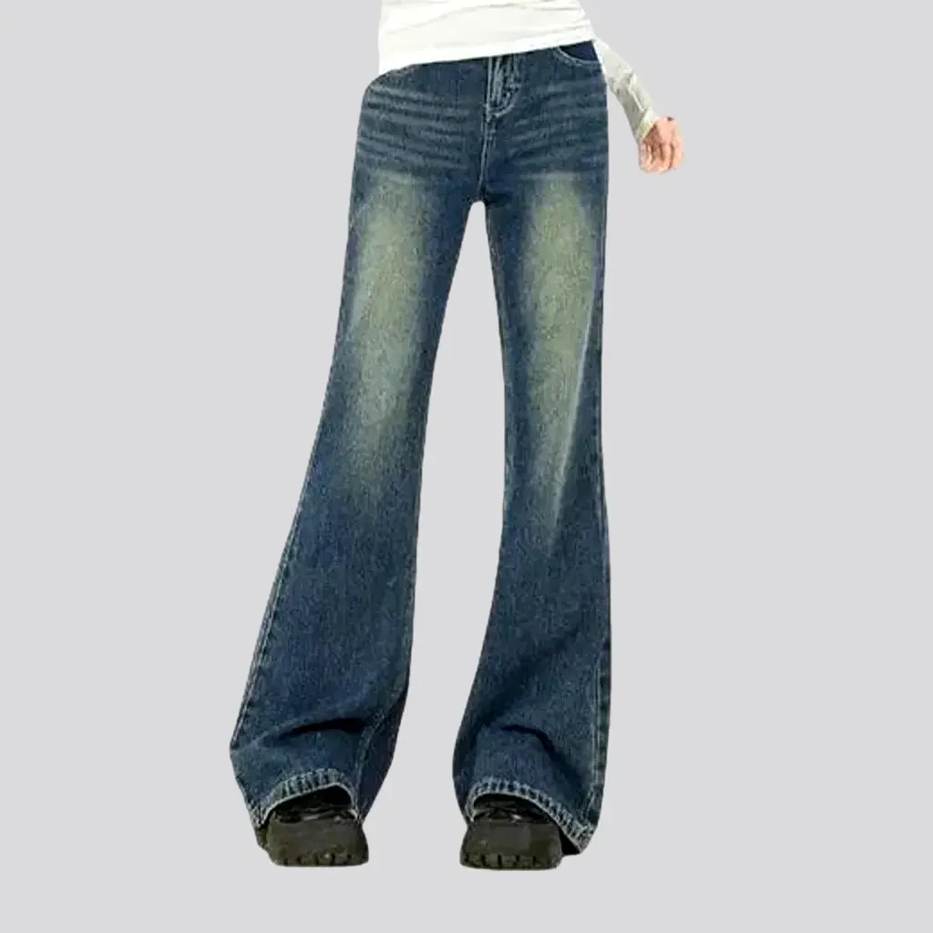 Stretchable bootcut women's jeans