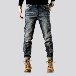 Stretchable dark jeans for men