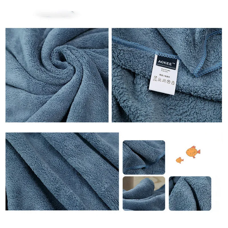 Super Absorbent Coral Fleece Bath Towel, HG0052