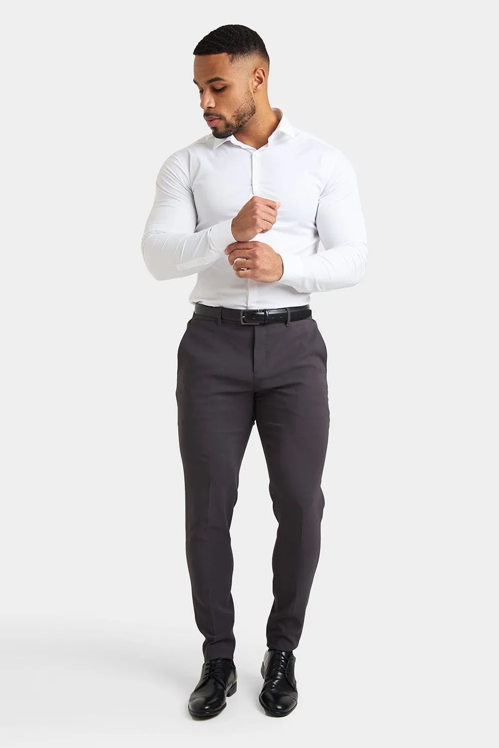 True Athletic Fit Tech Suit Pants in Slate Grey