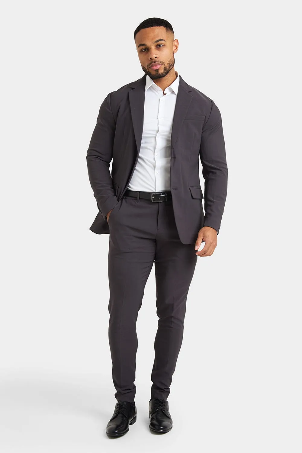 True Athletic Fit Tech Suit Pants in Slate Grey