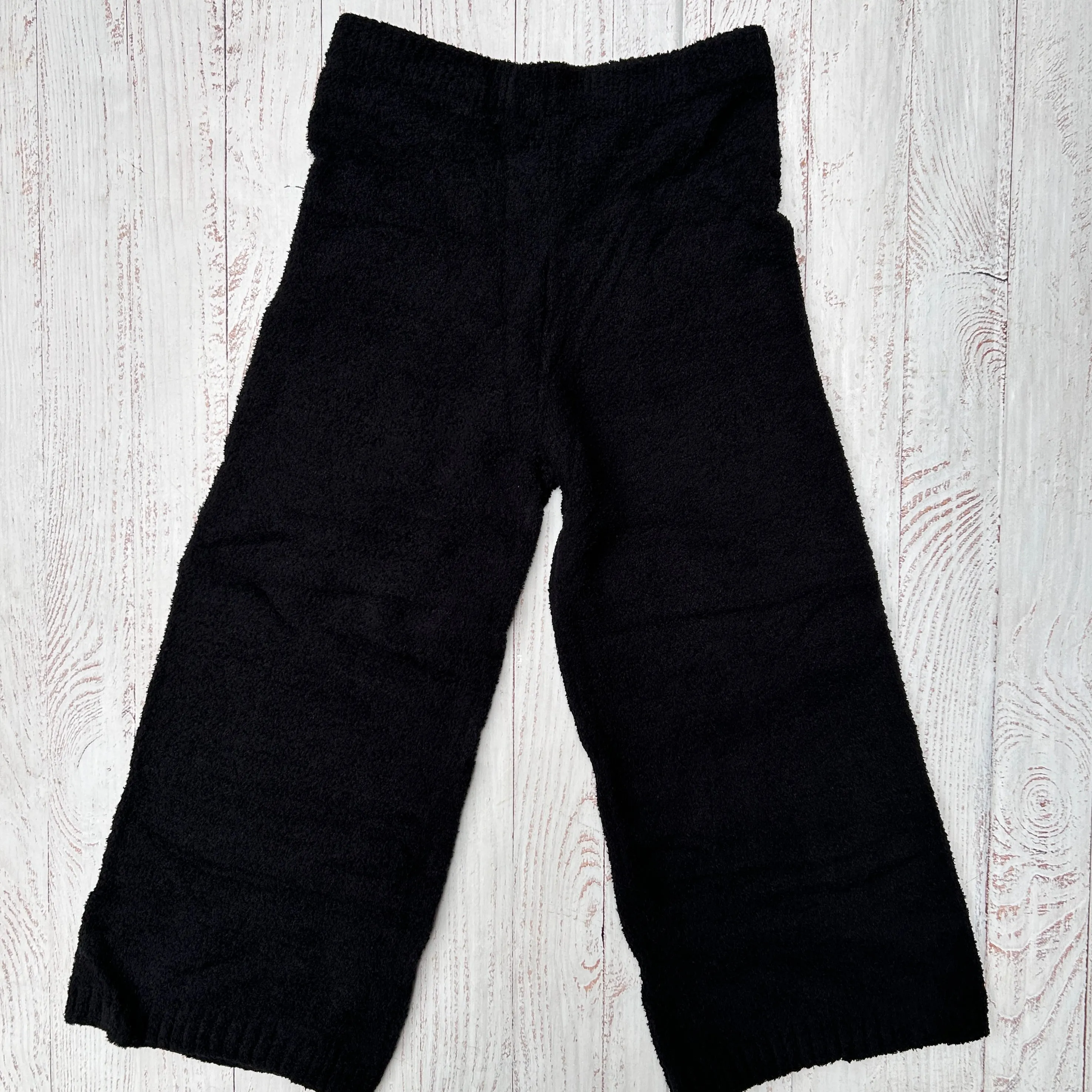 Tween Pants | Fuzzy Black Palazzo Pant | Flowers by Zoe