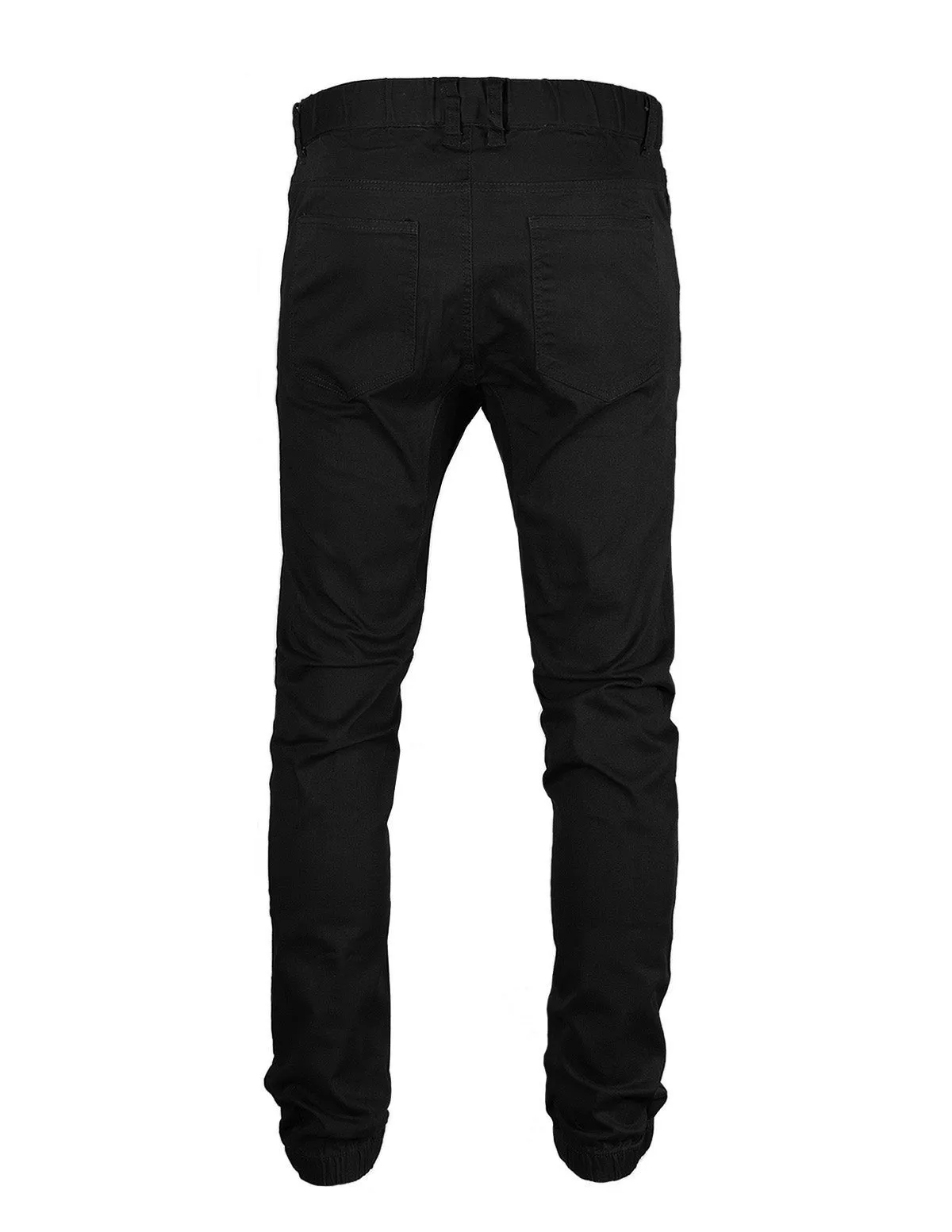 Victorious by ZIMEGO - Mens Twill Slim Fit Stretch Jogger Pants - Black