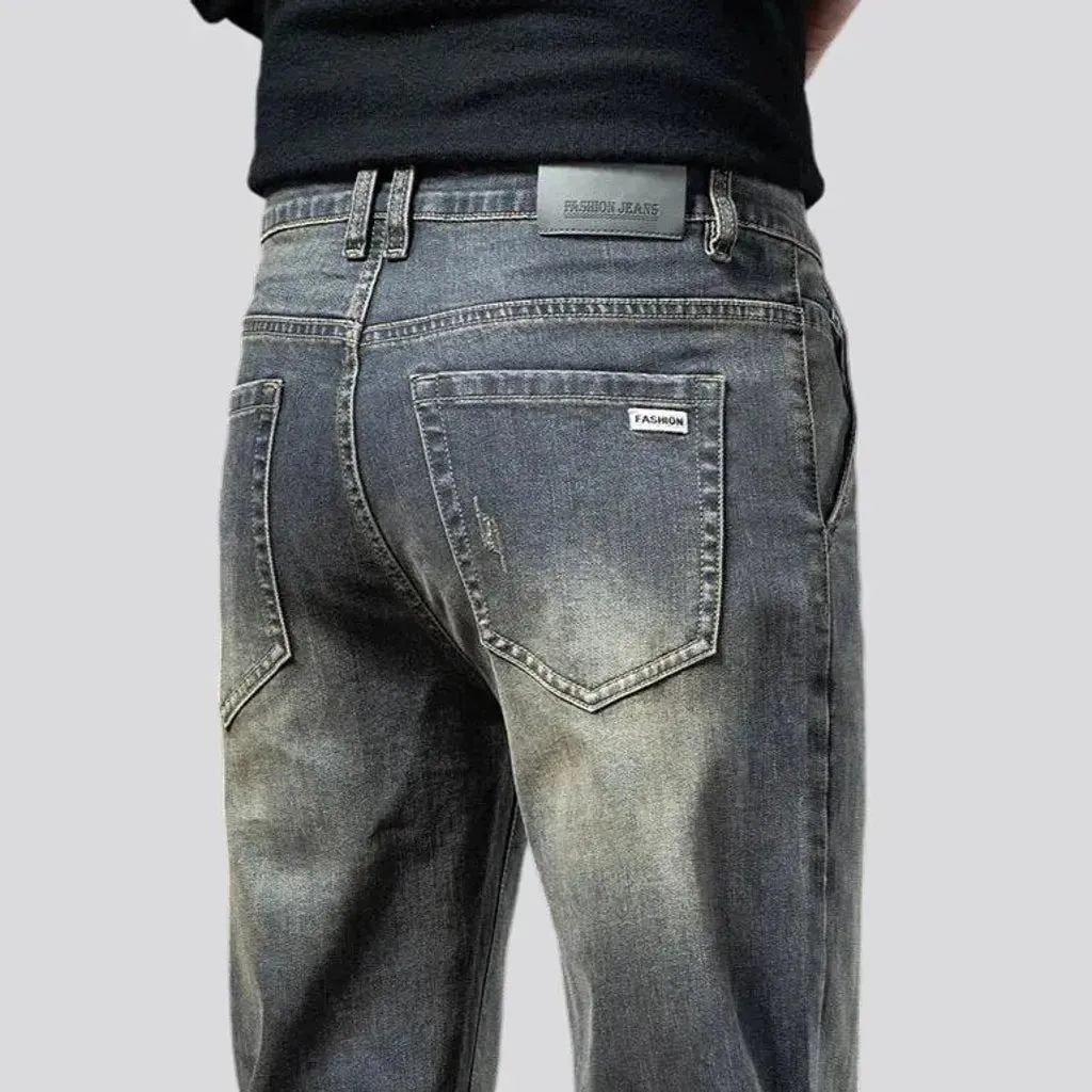 Vintage style straight-leg men's jeans