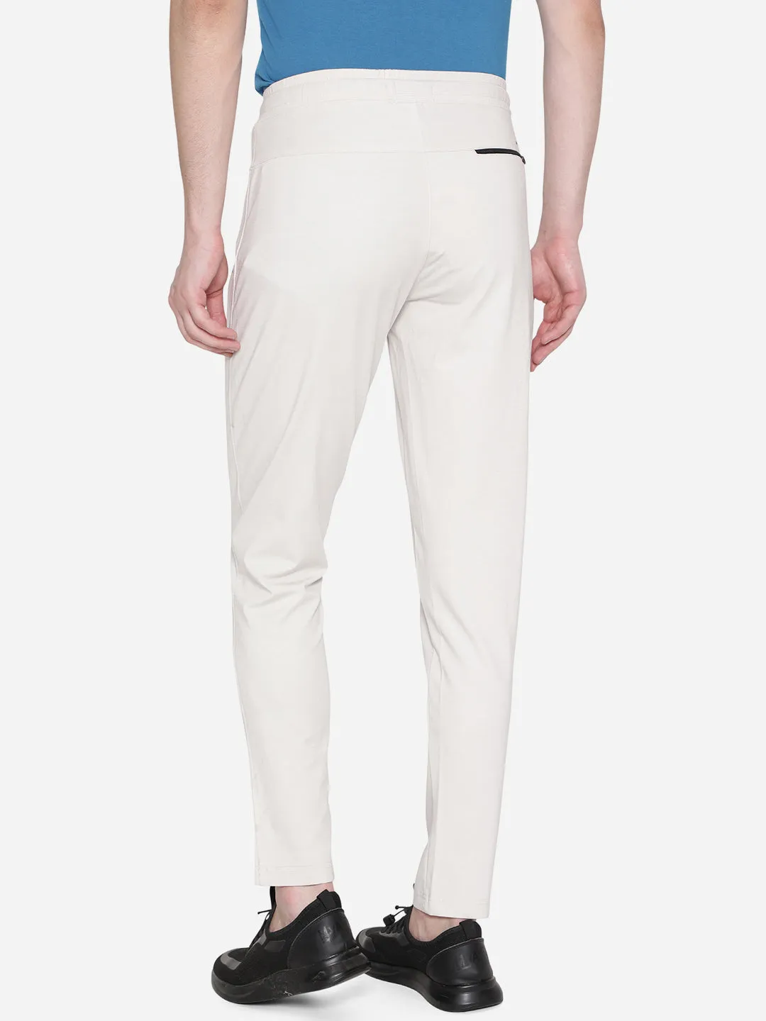 White Solid Slim Fit Track Pant | JadeBlue