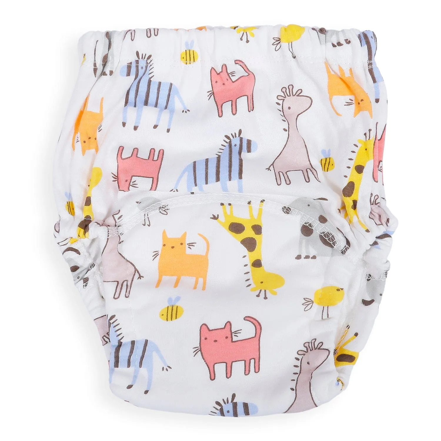 Wild Animals Reusable Cloth Training Pants Clothing Accessory Diaper Panty - Multicolour